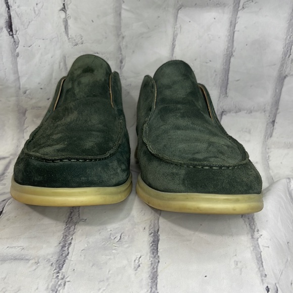 Loro Piana Open Walk Chukka Ankle Boots Moss Green Suede - Picture 2 of 14